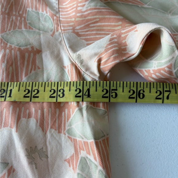 Tommy Bahama Men Size L Silk Short Sleeve Shirt Tropical Beach Cruise Peach Soft - Picture 9 of 10